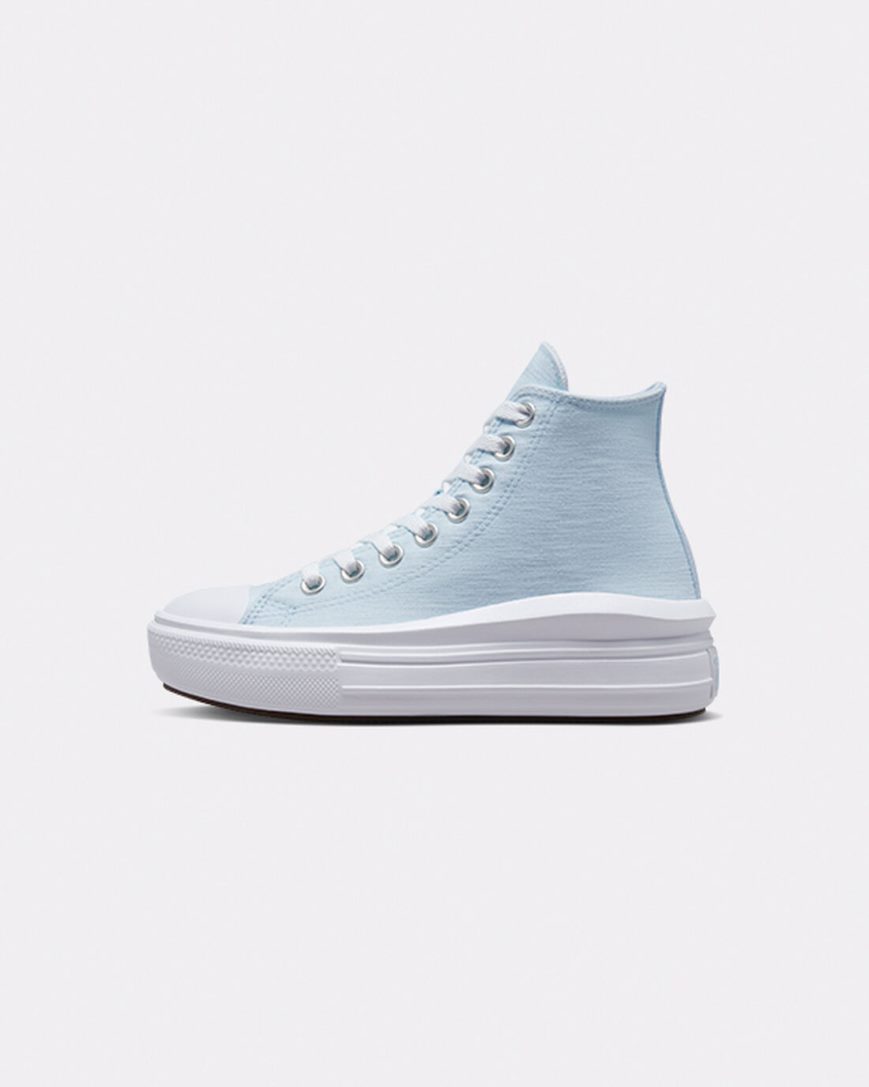 Sapatos Plataforma Converse Chuck Taylor All Star Move Cloud Patch Cano Alto Menina Azuis | PT I080913